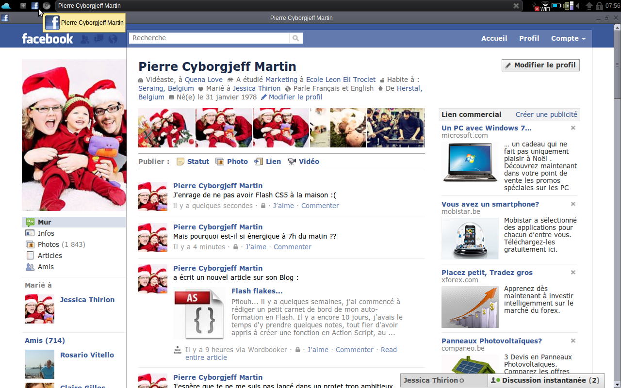 Mon facebook Décembre 2010