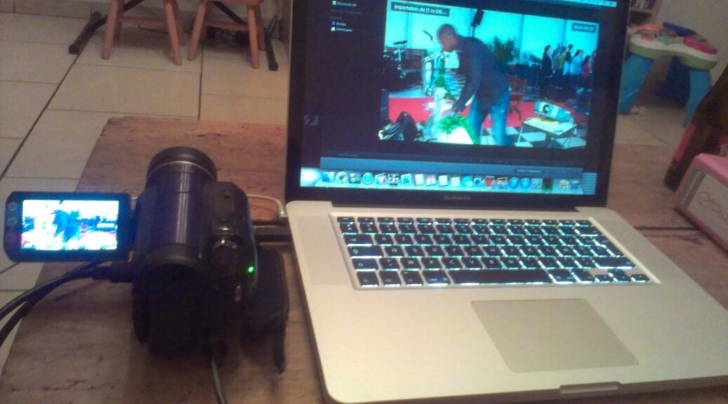 vieille caméra DV connecté sur un MAC