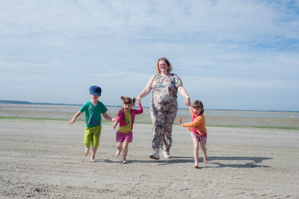 En famille - Plage du Crotoy