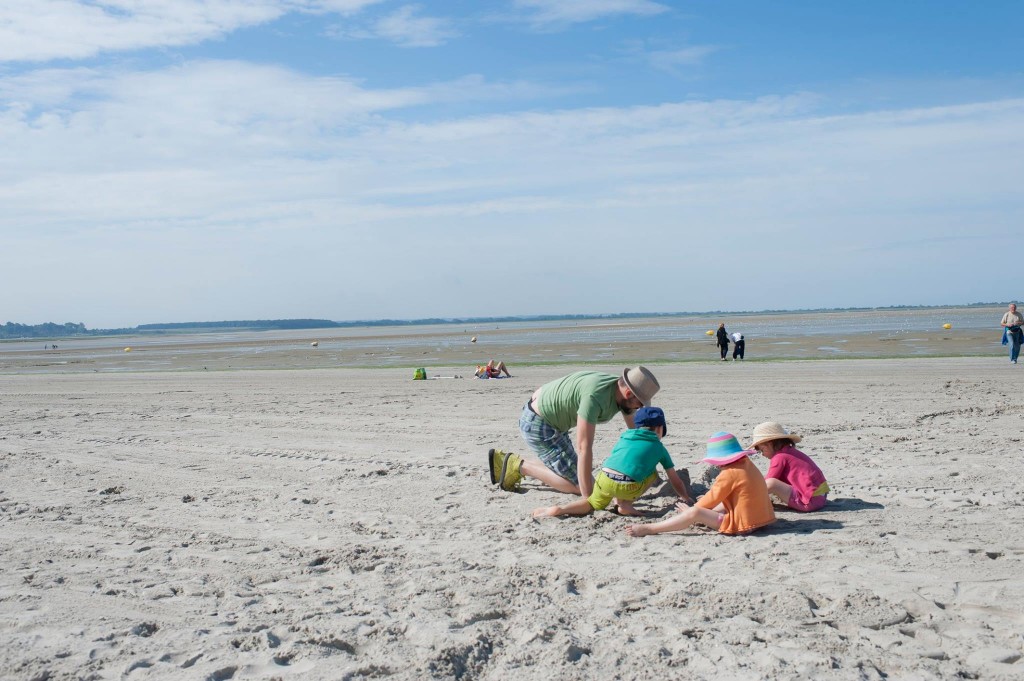 En famille - Plage du Crotoy