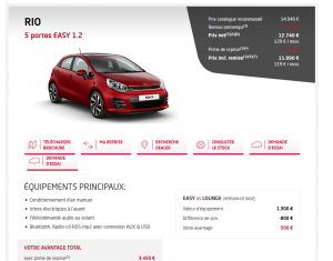 Kia Rio - Offre en ligne