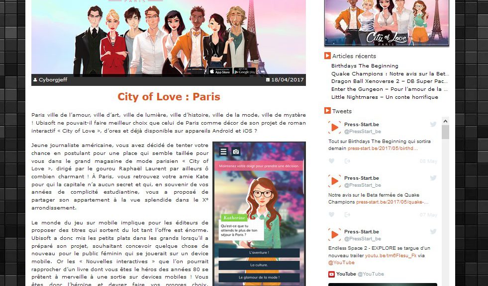 Press-Start - City of Love : Paris