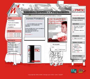 Les projets fous en XOOPS dont le site PMTIC en 2005