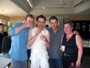 L'IT team du LabSET en 2004 - Vincent Martin - Pierre Martin - Stéphane Delsemme - Béatrice Lecomte