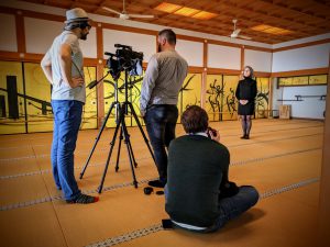 Tournage MOOC dans un temple bouddhiste - ULiège - Pierre Martin - Jeff Van de Poel - Claire Ghyselen - Bjorn Olaf Dozo
