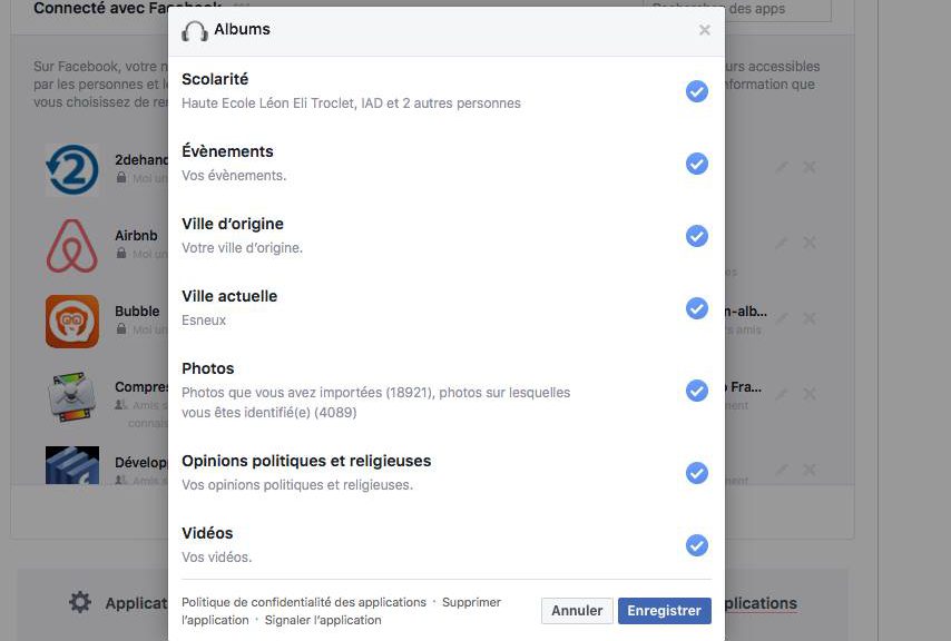 Les Apps Facebook