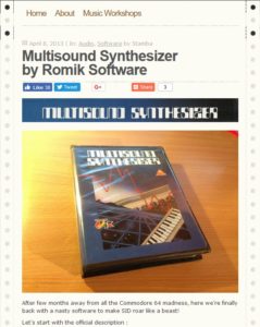 Multisound Synthesizer pour Commodore 64 Multisound Synthesizer pour Commodore 64