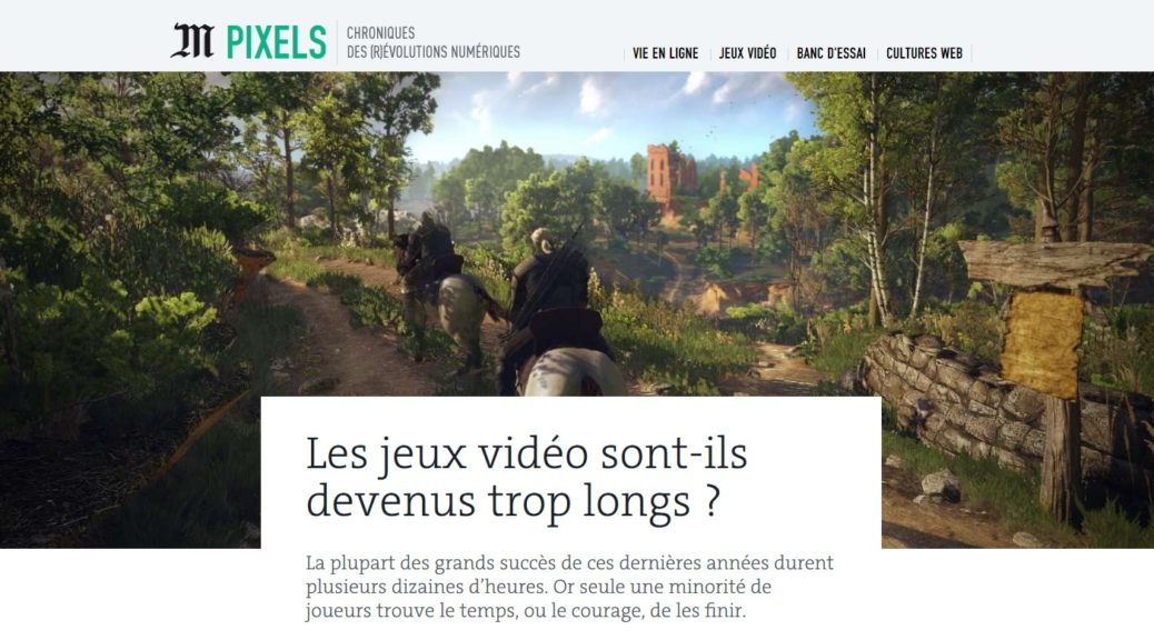 Les jeux vidéo sont-ils devenus trop longs ?