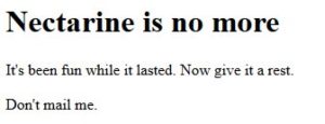#SaveYourInternet, R.I.P. Nectarine.