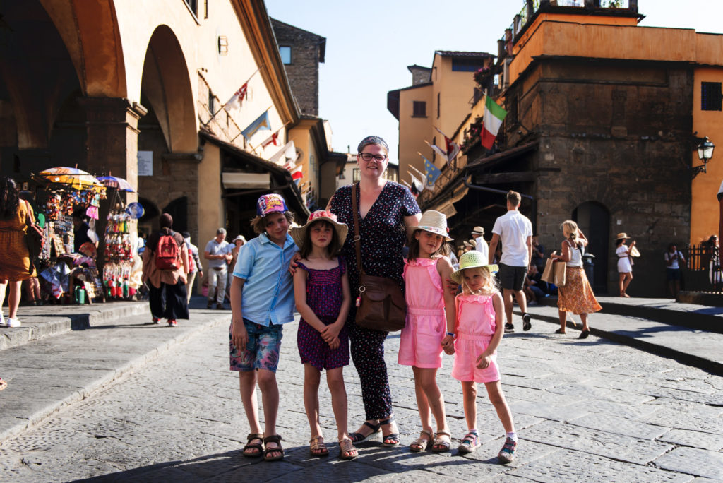 Prêt à traverser le Ponte Vecchio