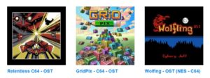 Wolfling, Relentless et Gridpix, mes 3 albums OST sur Commodore 64