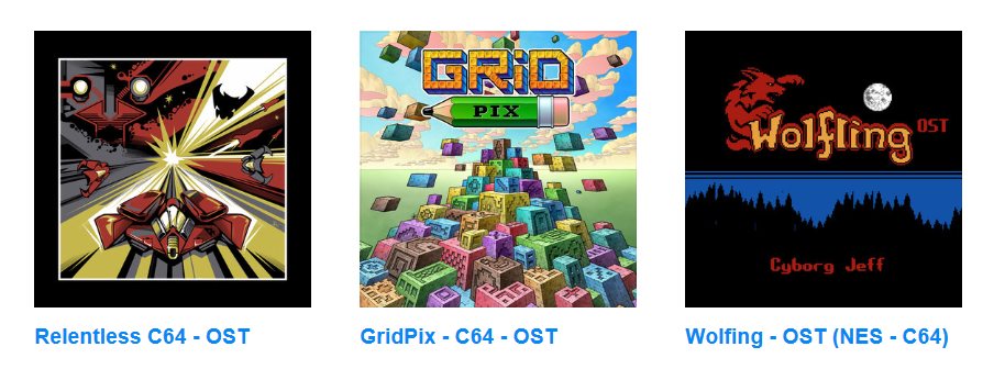 Relentless, GridPix, Wolfling. 3 OST for you C64