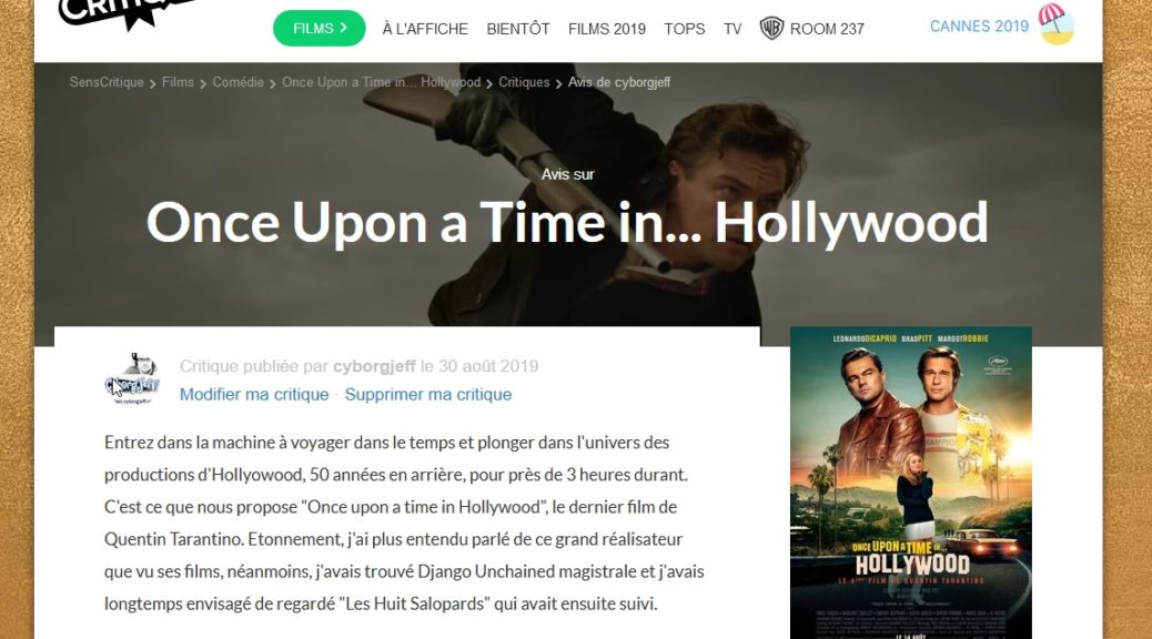 Once upon a time in Hollywood