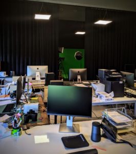 Le studio encore bien vide