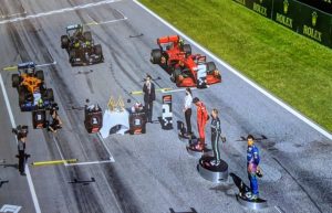 Le premier podium de la saison 2020, en mode COVID 19