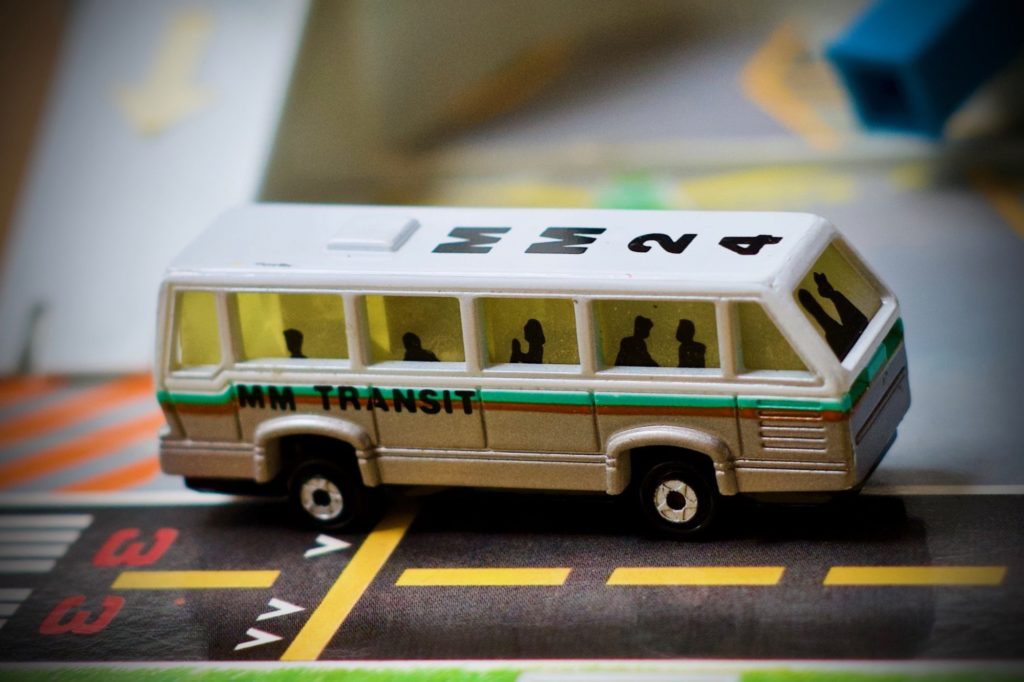 Public Transport Bus - Super Micro Light #5 - Galoob Micro Machines, 1990