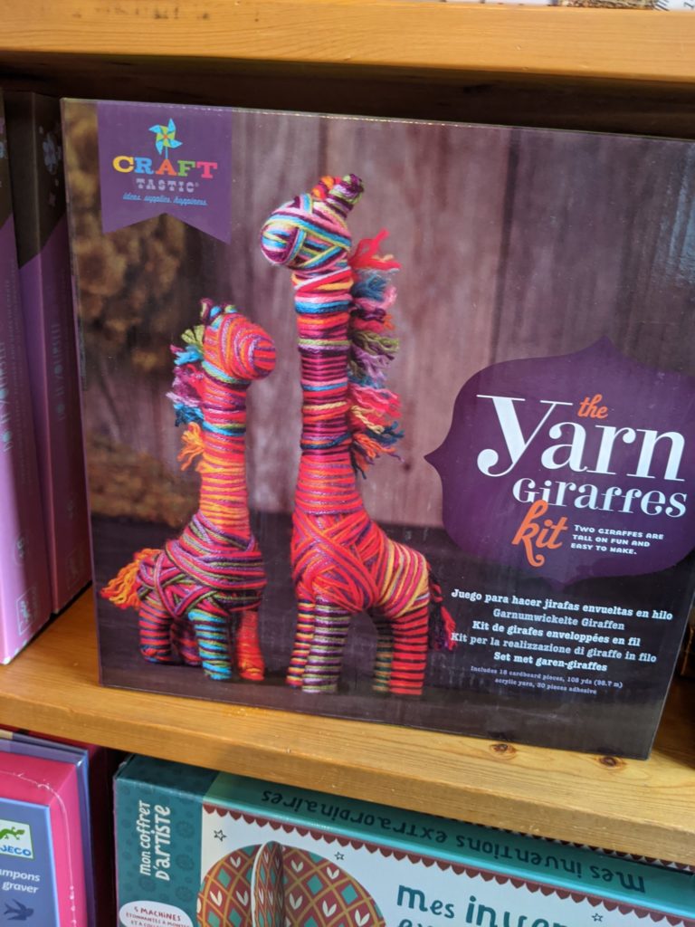 Des giraffes en laine