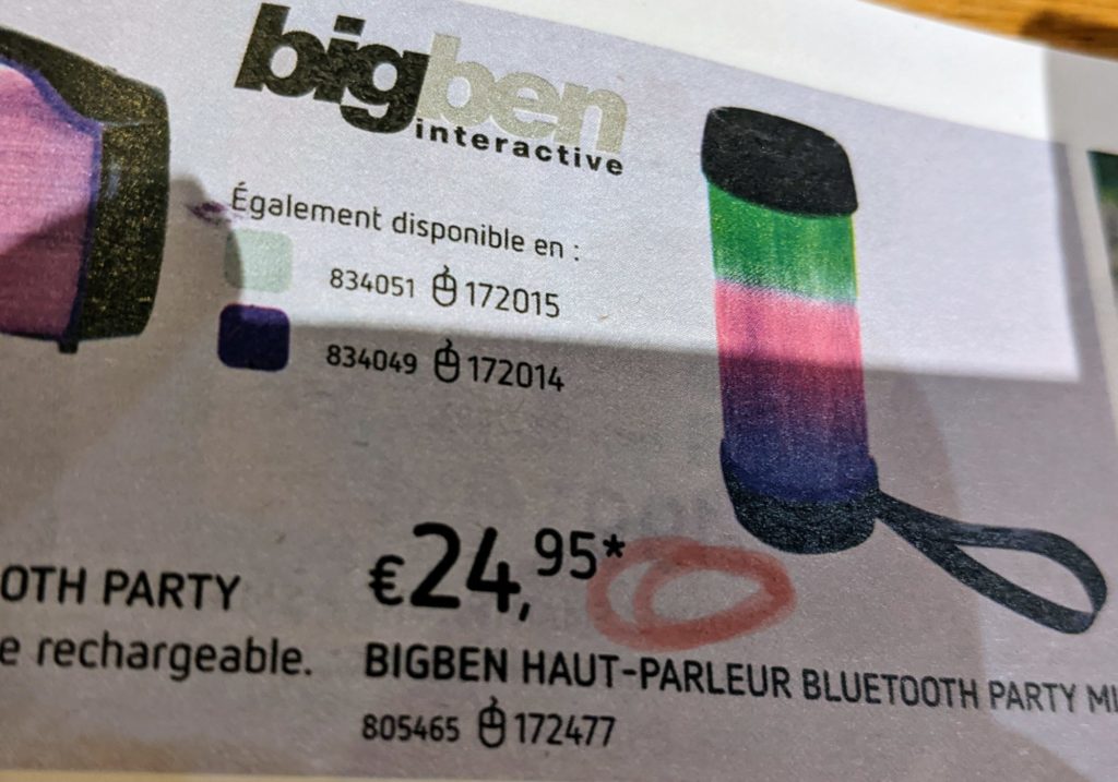 Encore un baffle Bluetooth coloré