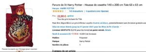 Une parure de lit Harry Potter