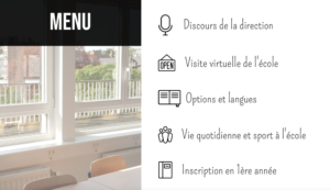Visite guidée en Génial.Ly de l'école avec quelques témoignages audio