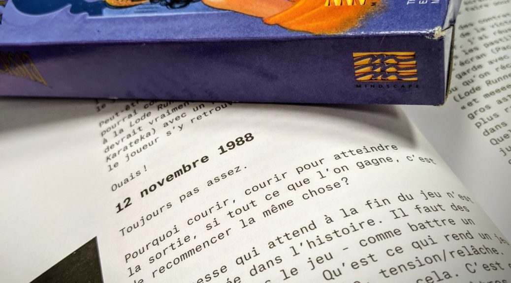 Qu’est-ce qui rend un jeu amusant ? Tension/relâche, tension/relâche. Prince of Persia n’a pas cela (12/11/1988 à quelques mois de la sortie finale du jeu, page 76-77).