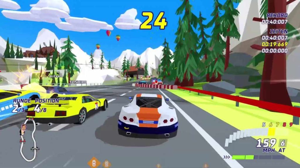 Hotshot Racing - SEGA avait probablement déjà des circuits alpins, mais c'est ici Screamer qui me revient en tête !