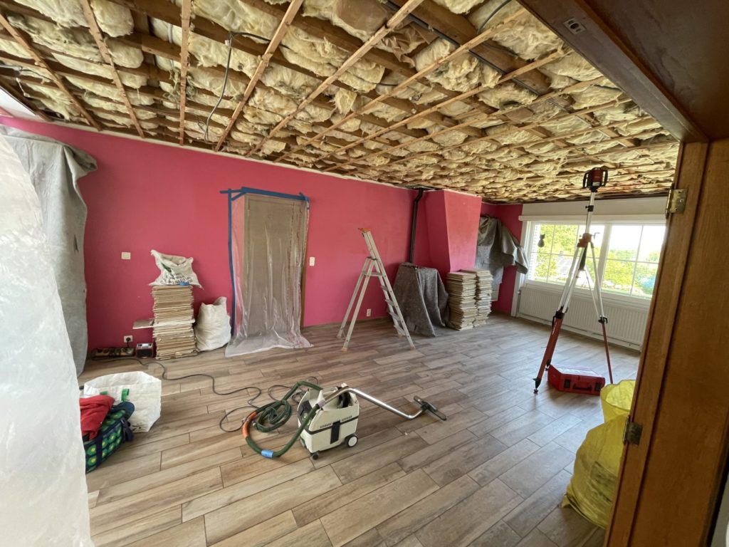 Remplacement du fond plafond