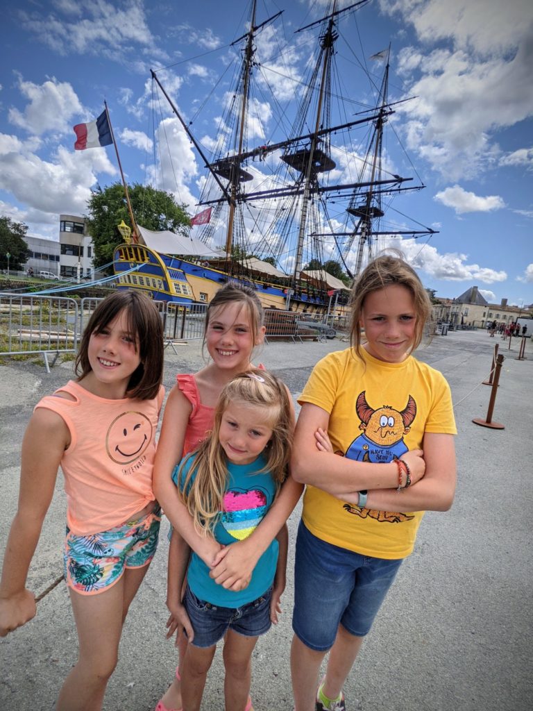Visite de la frégate de l'Hermione à Rochefort.