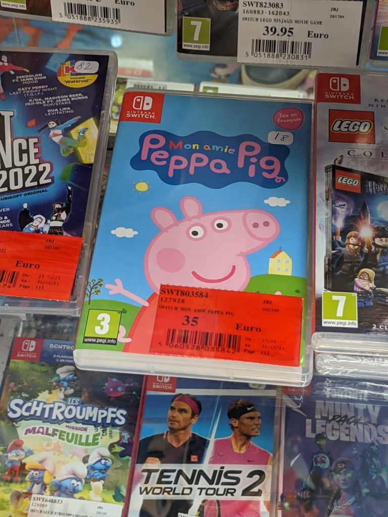 Peppa Pig débarque sur les consoles de salon, il parait qu'il est un peu lent, mais il est en français.