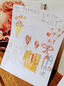 Rose m'a fait une belle carte pour la Saint Valentin !