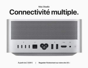 Apple n'a pas rogné dans la connectivité de son MAC Studio.