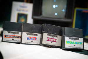 Vectrex Cartbridges (Star Hawk, Blitz!, Spike, Solar Quest) by Pierre 'Cyborg Jeff' MARTIN.