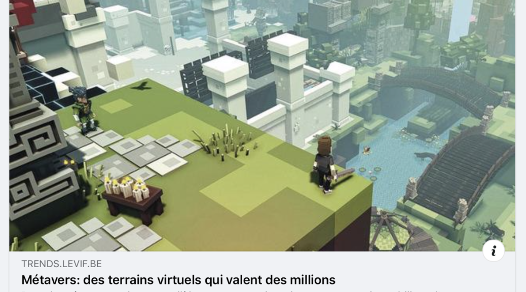 The Sandbox est "un" metavers... il n'est pas "le" metavers