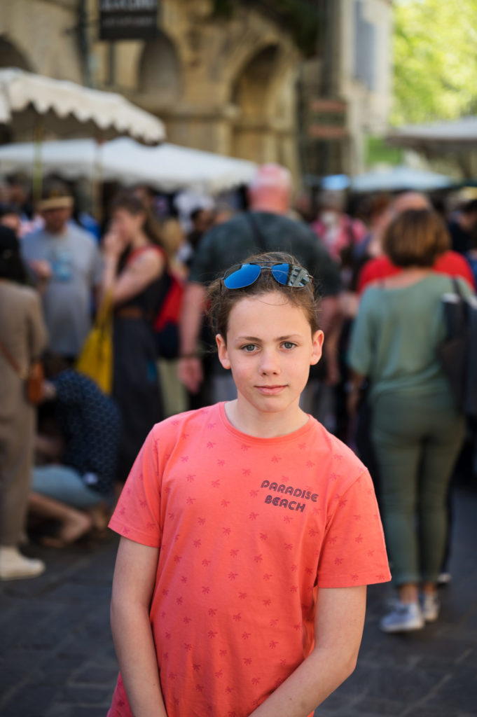 Flanons sur le marché d'Uzès avant de remonter en Belgique