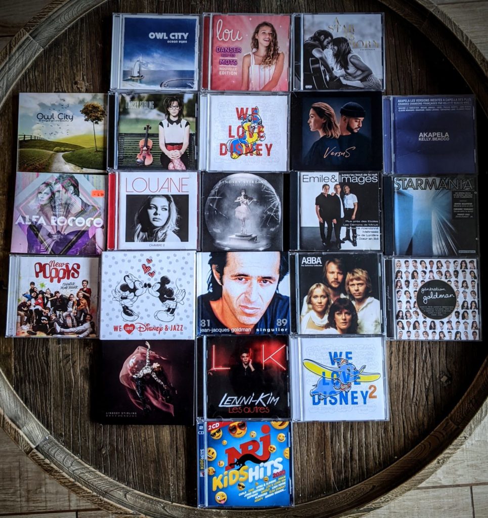 Les CDs qui tournent à la maison