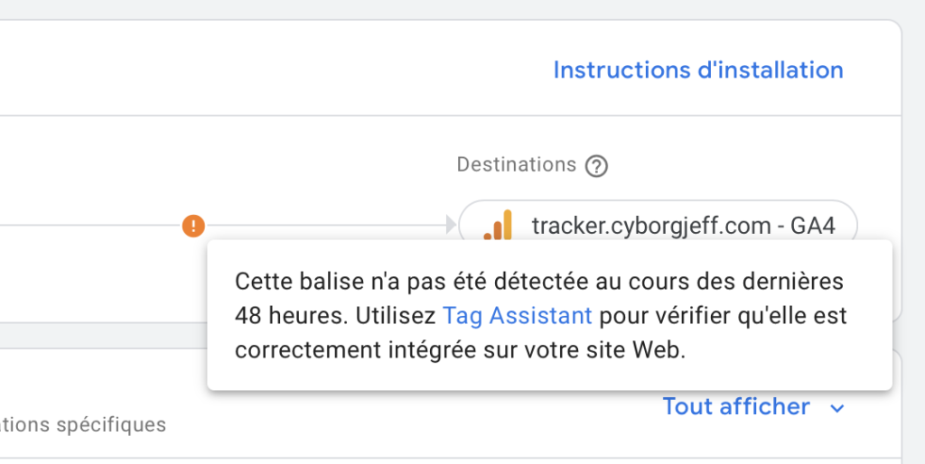 Au 5° niveau, on pourra découvrir les valeurs des balises croisées... et dans ce cas constaté que les données ne sont pas correctement récupérée depuis le site web