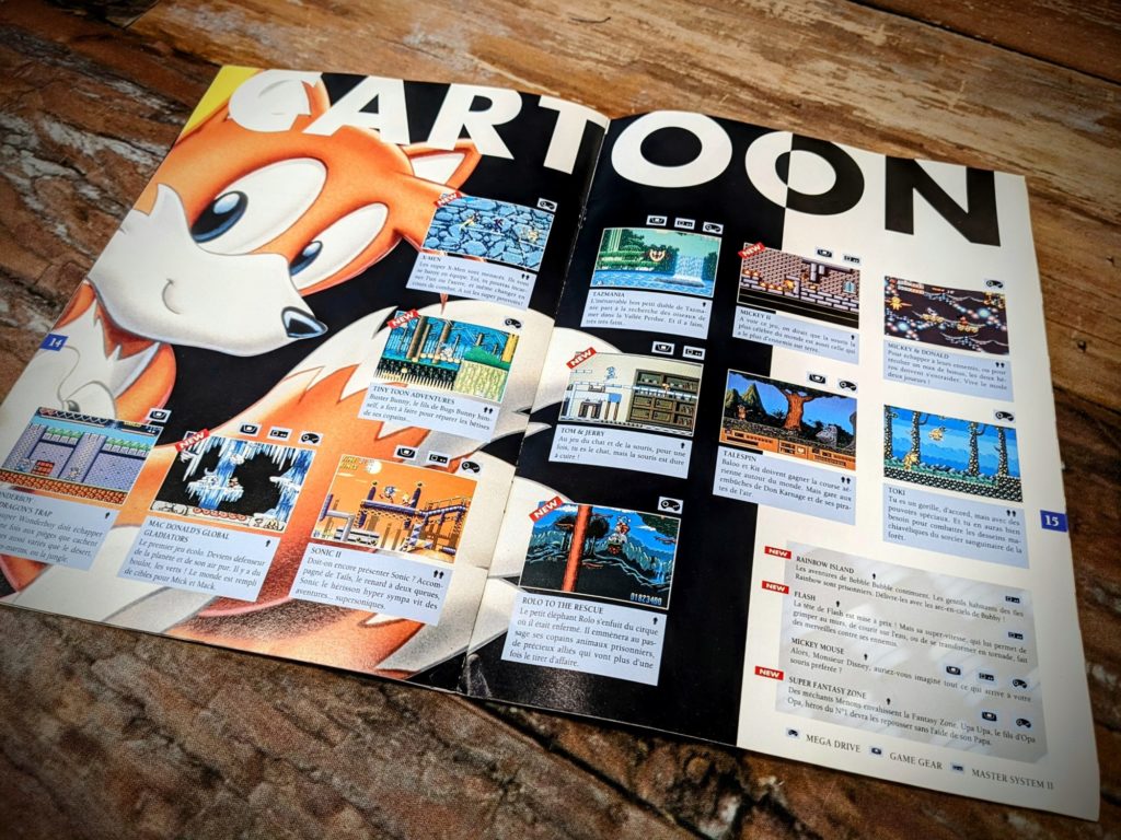 Extrait du Catalogue Promo SEGA Megadrive