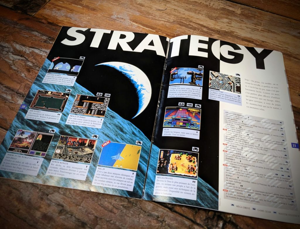 Extrait du Catalogue Promo SEGA Megadrive