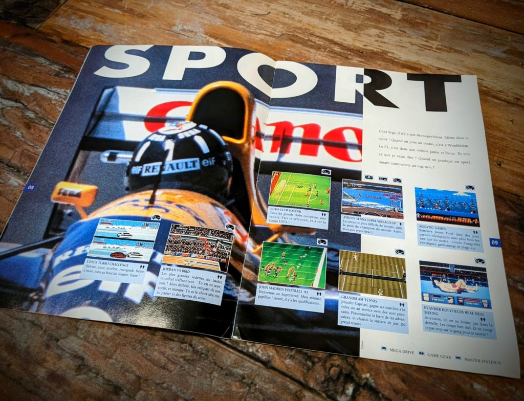 Extrait du Catalogue Promo SEGA Megadrive