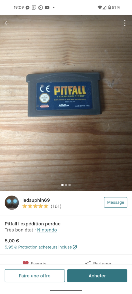 Vinted - GBA - Pitfall