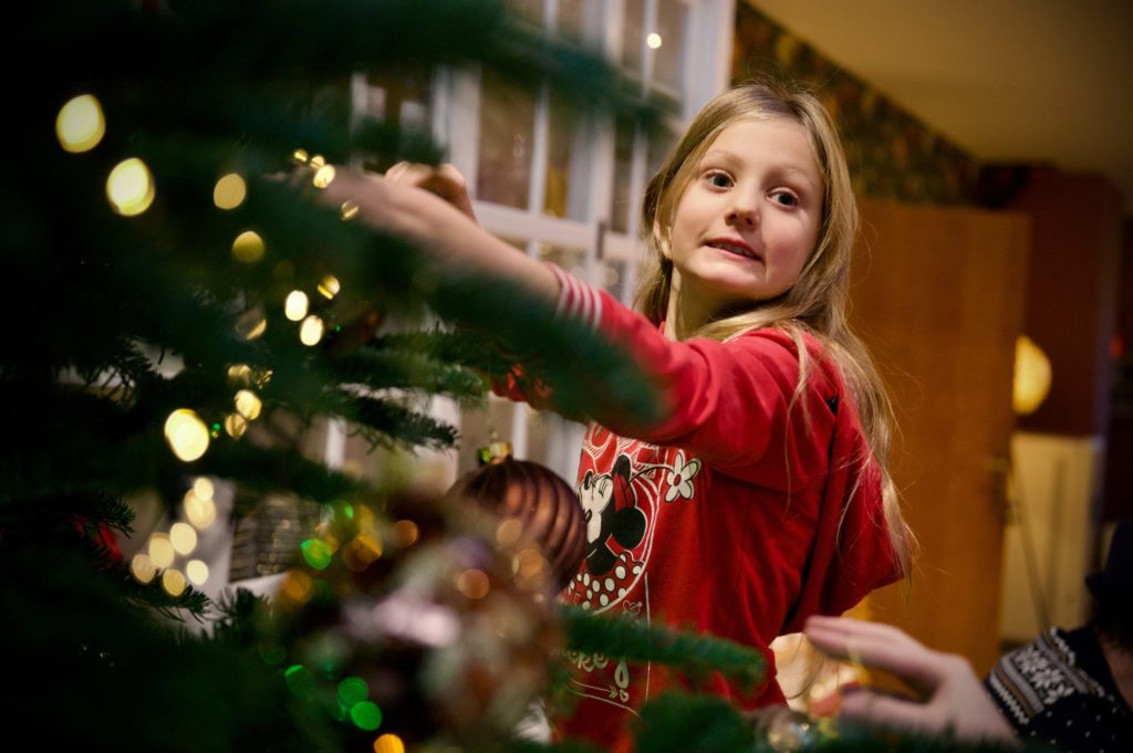On installe le sapin de Noël en famille, 2023