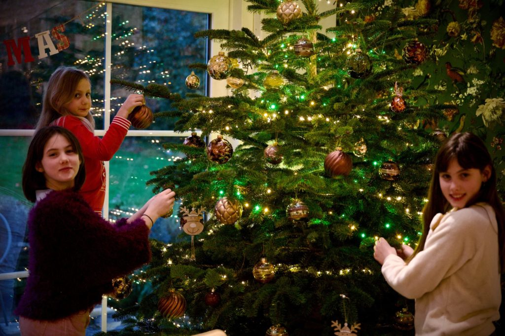On installe le sapin de Noël en famille, 2023