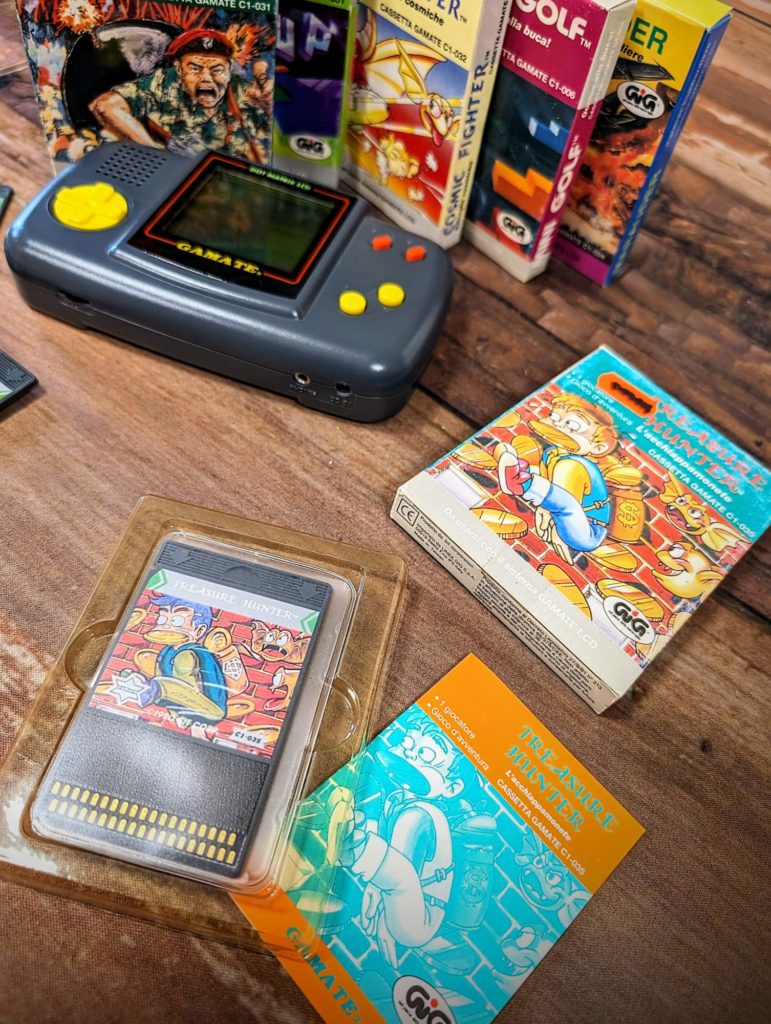 Le packaging italien de Treasure Hunter sur Gamate distribué par GIG.