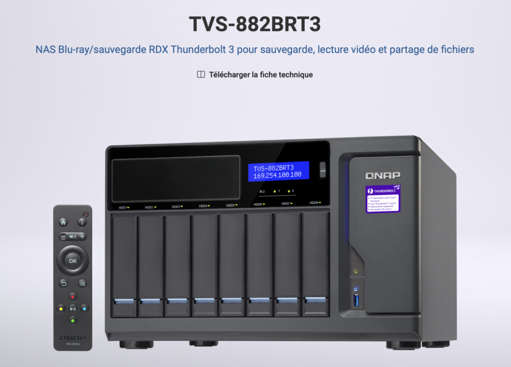 Serveur QNAP Thunderbolt - TVS 882BRT3