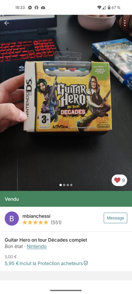 Vintend - Guitar Hero - DS