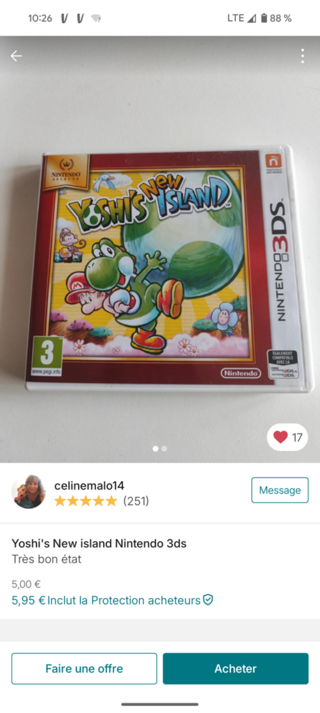 Yoshi's new island 3DS - Vinted