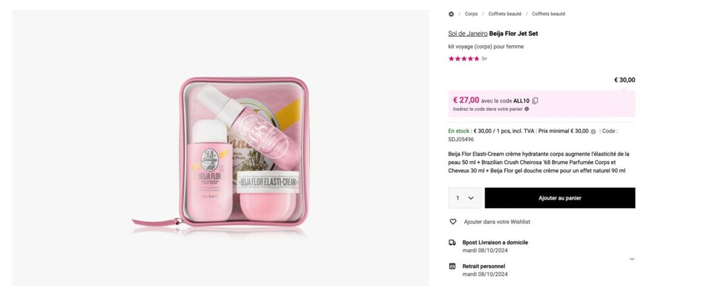 Chez les deux miss dont l'anniversaire approche on retrouve la Brume "Brazilian Crush Cheirosa '68 Brume Parfumée Corps"