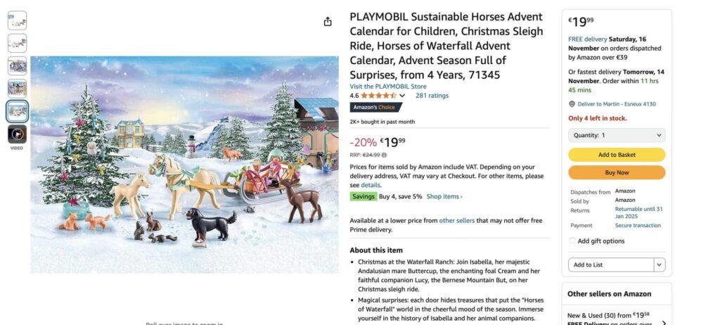 Un calendrier Playmobil ?