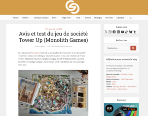 Avis et test du jeu de société Tower Up par Guillaume Ghrenassia