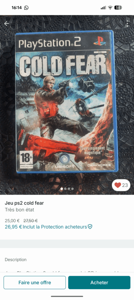 Coldfear sur Vinted